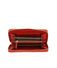 COCCINELLE METALLIC SOFT Cartera de piel texturizada con cremallera gazpacho - Carteras Mujer - 2