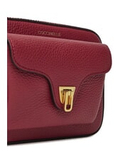 COCCINELLE BEAT SOFT Minibolso de piel con textura sangría - Bolsos Mujer - 3