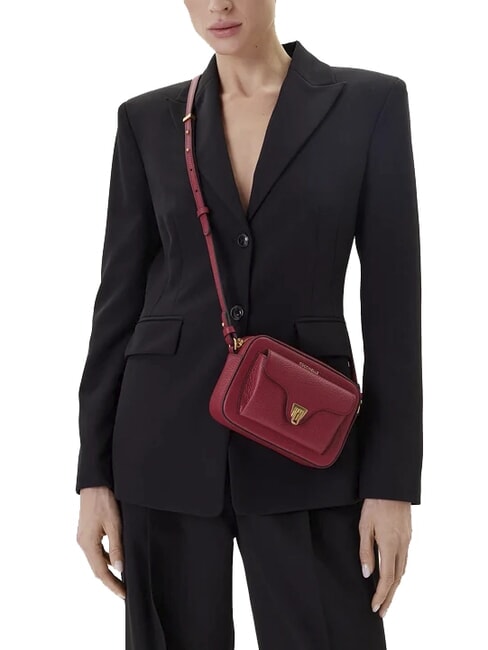 BEAT SOFT Minibolso de piel con textura sangría - Bolsos Mujer