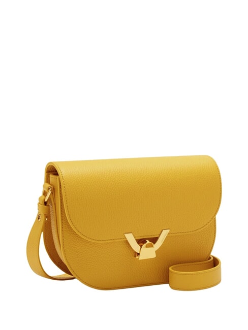 DEW Bolso bandolera de piel martillada soleado - Bolsos Mujer