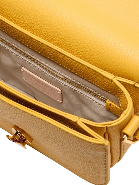 DEW Bolso bandolera de piel martillada soleado - Bolsos Mujer