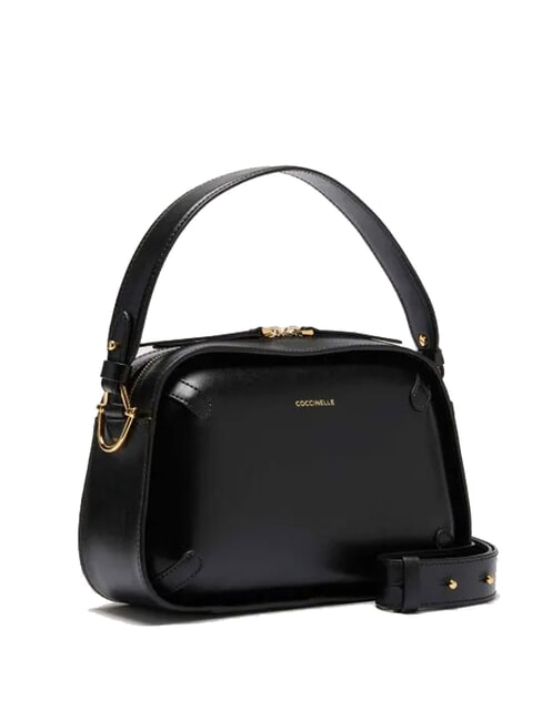 MALETA CALF COC Bolso bandolera de piel con bandolera negro - Bolsos Mujer