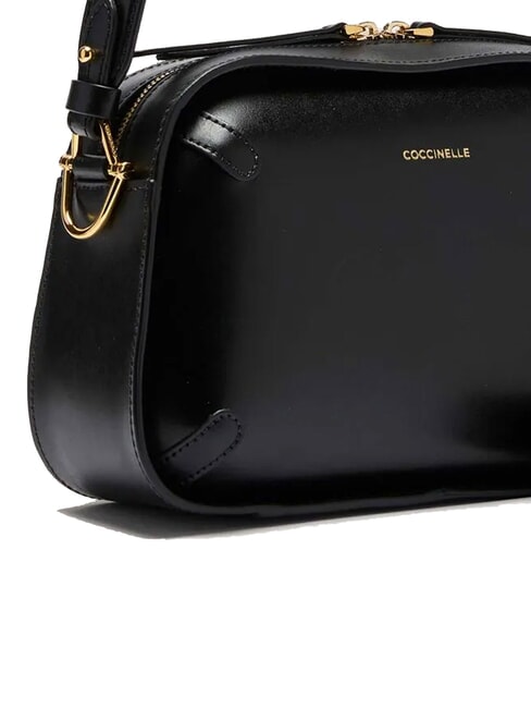 MALETA CALF COC Bolso bandolera de piel con bandolera negro - Bolsos Mujer