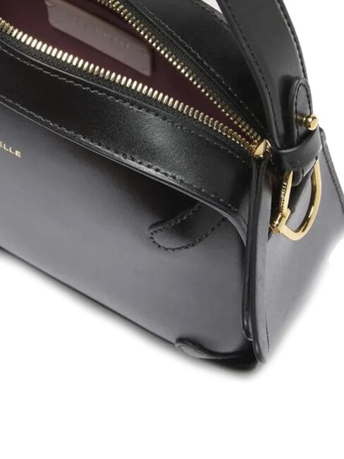 MALETA CALF COC Bolso bandolera de piel con bandolera negro - Bolsos Mujer