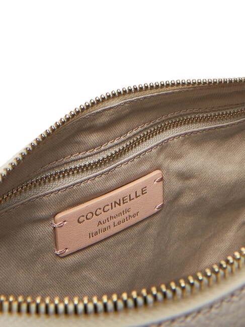 ABIGAIL Bolso de hombro de piel martillada blanco - Bolsos Mujer