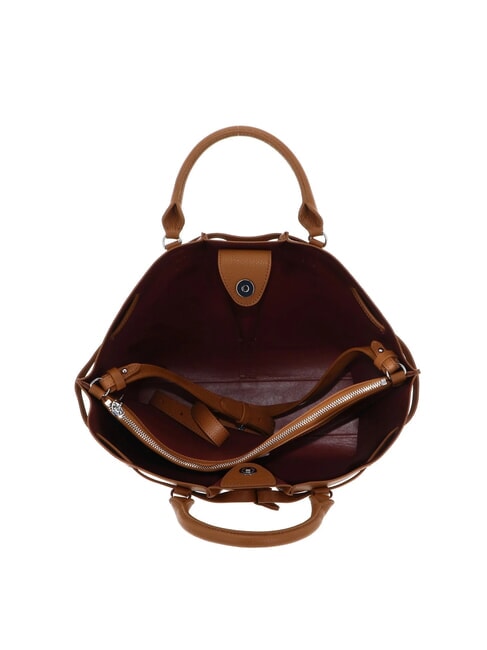 FLORES Bolso tote peque&ntilde;o de piel martillada CUIR - Bolsos Mujer