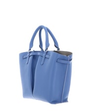COCCINELLE FLORES Bolso tote peque&ntilde;o de piel martillada azul - Bolsos Mujer - 3
