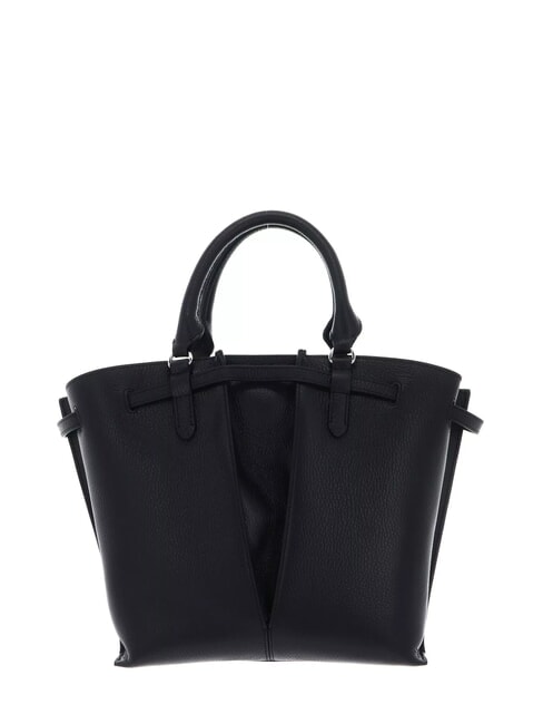 FLORES Bolso tote peque&ntilde;o de piel martillada negro - Bolsos Mujer