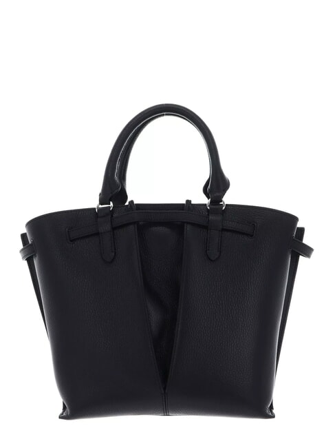 FLORES Bolso tote mediano de piel martillada negro - Bolsos Mujer