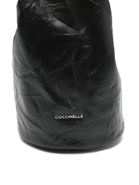 FERNANDA WRINK Bolso de hombro tipo hobo de piel negro - Bolsos Mujer