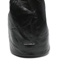 COCCINELLE FERNANDA WRINK Bolso de hombro tipo hobo de piel negro - Bolsos Mujer - 3