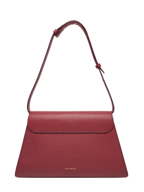 DEW Bolso de hombro mediano en piel martillada sangría - Bolsos Mujer