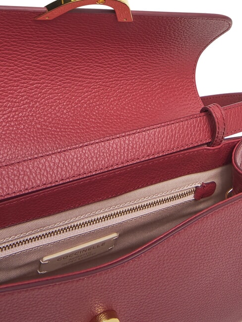 DEW Bolso de hombro mediano en piel martillada sangría - Bolsos Mujer