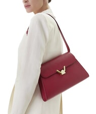 COCCINELLE DEW Bolso de hombro mediano en piel martillada sangría - Bolsos Mujer - 5