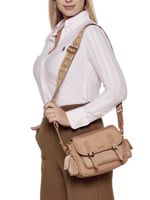 CAMPUS PUFFY NY Bolso de hombro de nailon y piel bater&iacute;a - Bolsos Mujer