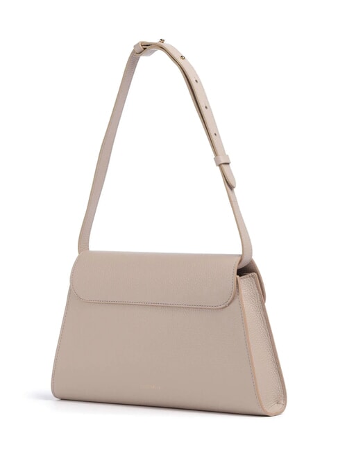 DEW Bolso de hombro mediano en piel martillada rosetas - Bolsos Mujer