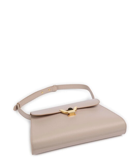 DEW Bolso de hombro mediano en piel martillada rosetas - Bolsos Mujer