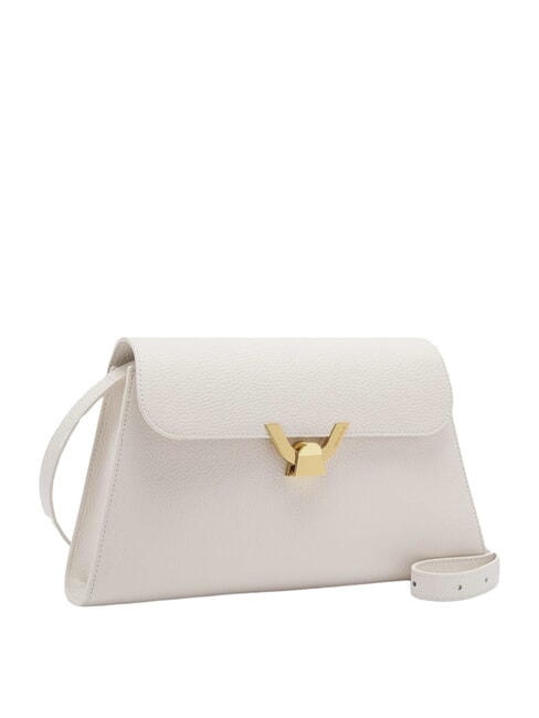 DEW Bolso de hombro mediano en piel martillada blanco - Bolsos Mujer