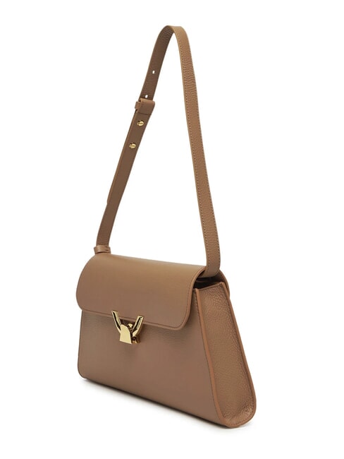 DEW Bolso de hombro mediano en piel martillada batería - Bolsos Mujer