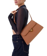 COCCINELLE DEW Bolso de hombro mediano en piel martillada batería - Bolsos Mujer - 5