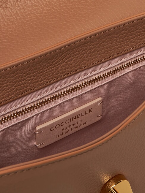 DEW Bolso de hombro mediano en piel martillada batería - Bolsos Mujer