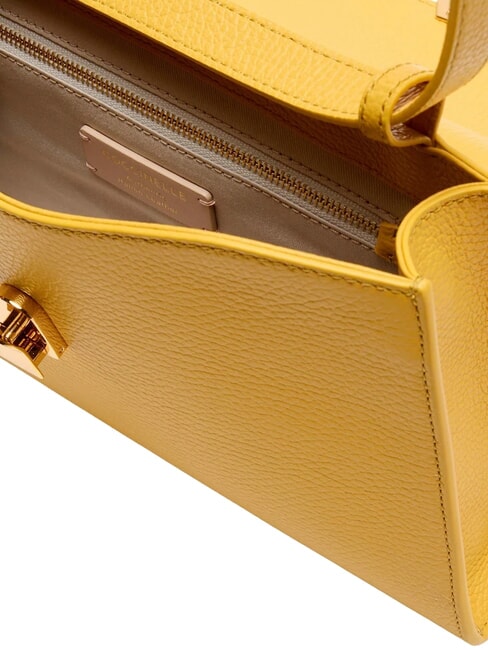 DEW Bolso de hombro mediano en piel martillada soleado - Bolsos Mujer