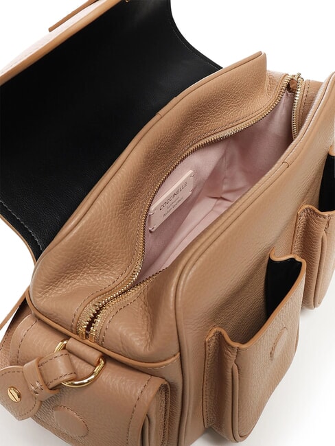 CAMPUS Bolso de hombro de piel martillada bater&iacute;a - Bolsos Mujer