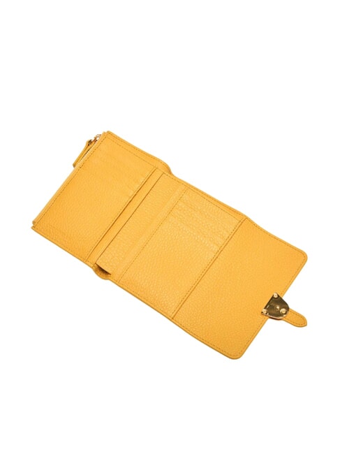 CAMPUS Cartera mediana de piel martillada soleado - Carteras Mujer