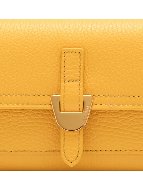 CAMPUS Cartera mediana de piel martillada soleado - Carteras Mujer