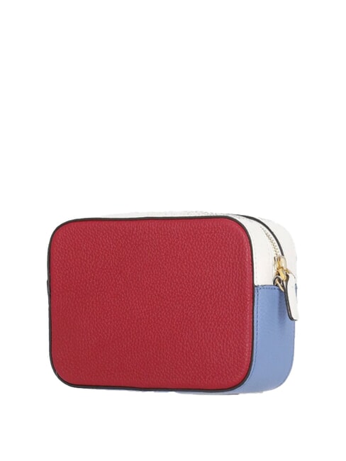 TEBE TRICOLOR Mini bolso de hombro en piel martillada sangr/blan/azul - Bolsos Mujer