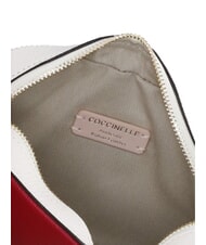 COCCINELLE TEBE TRICOLOR Mini bolso de hombro en piel martillada sangr/blan/azul - Bolsos Mujer - 5