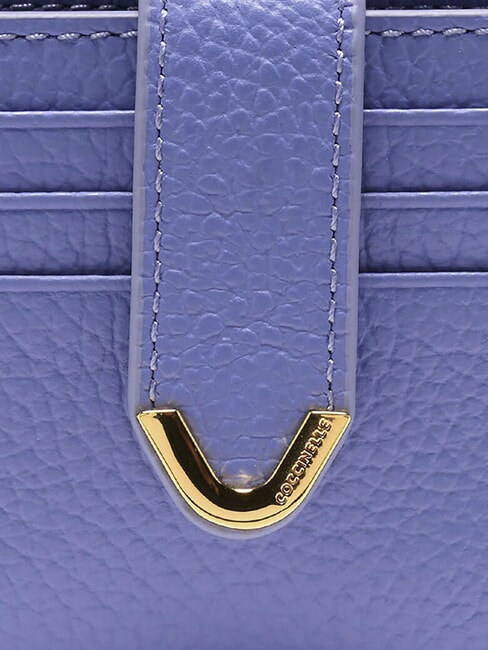 DEW Tarjetero de piel con monedero azul - Carteras Mujer