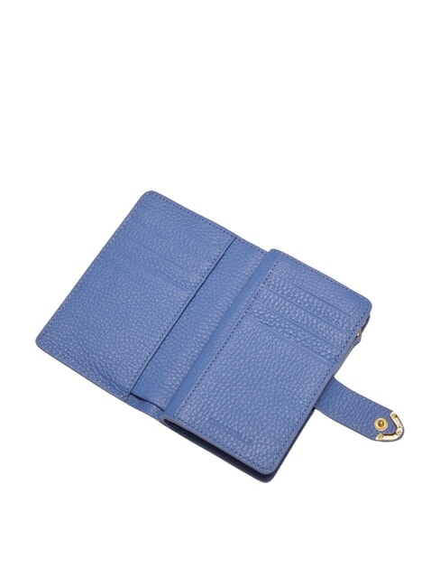 DEW Cartera mediana de piel martillada azul - Carteras Mujer