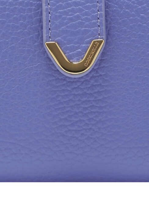 DEW Cartera mediana de piel martillada azul - Carteras Mujer