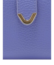 COCCINELLE DEW Cartera mediana de piel martillada azul - Carteras Mujer - 3