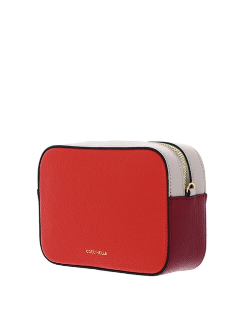 TEBE TRICOLOR Mini bolso de hombro en piel martillada gazpacho - Bolsos Mujer