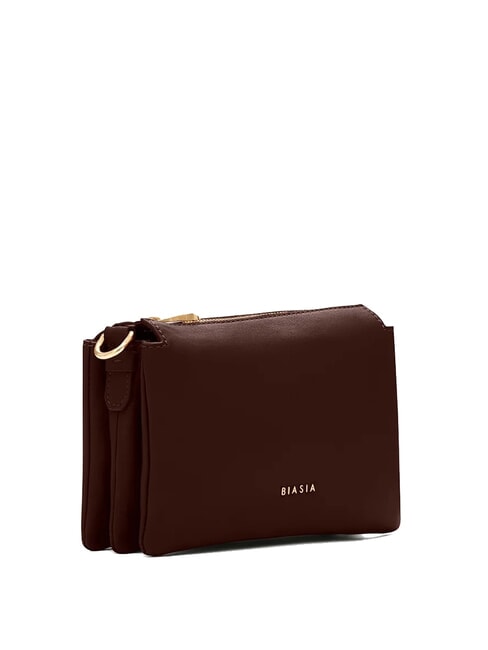 FEATHER SMALL Bolso bandolera pequeño de piel oscuro - Bolsos Mujer