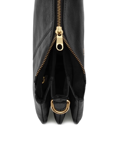 FEATHER SMALL Bolso bandolera pequeño de piel negro - Bolsos Mujer