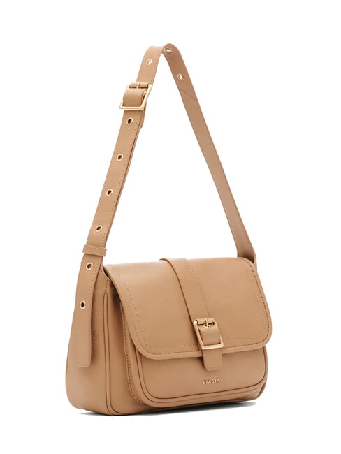 FACTOR Bolso de hombro de piel camello - Bolsos Mujer