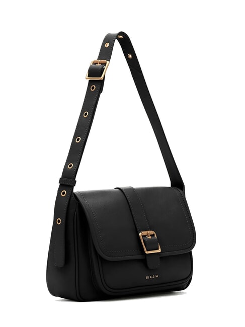 FACTOR Bolso de hombro de piel negro - Bolsos Mujer