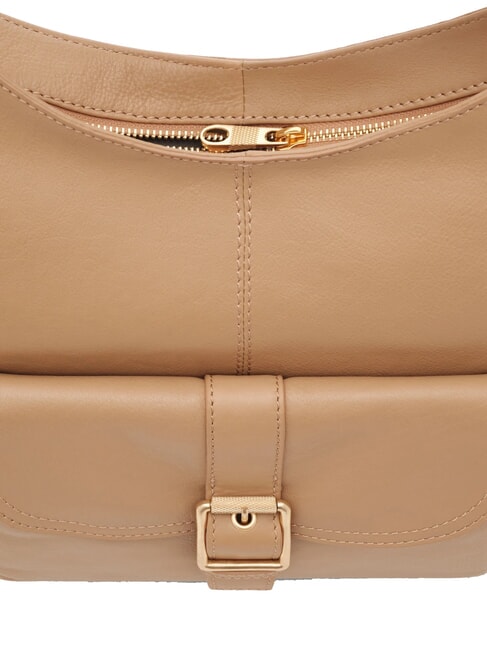 FACTOR Bolso de hombro cargo de cuero camello - Bolsos Mujer