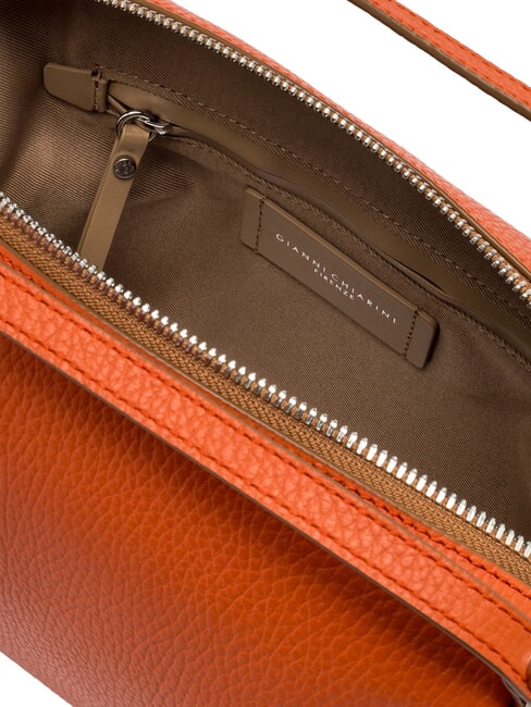 ALIFA Bolso de piel con bandolera coral - Bolsos Mujer