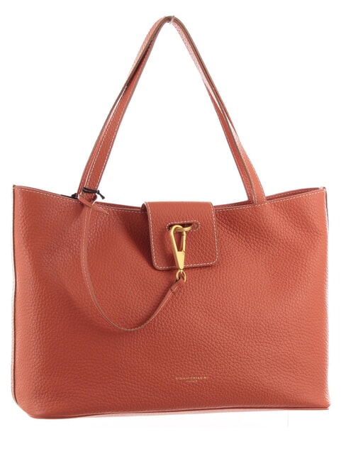 MARISOL Bolsa de compras de cuero coral - Bolsos Mujer