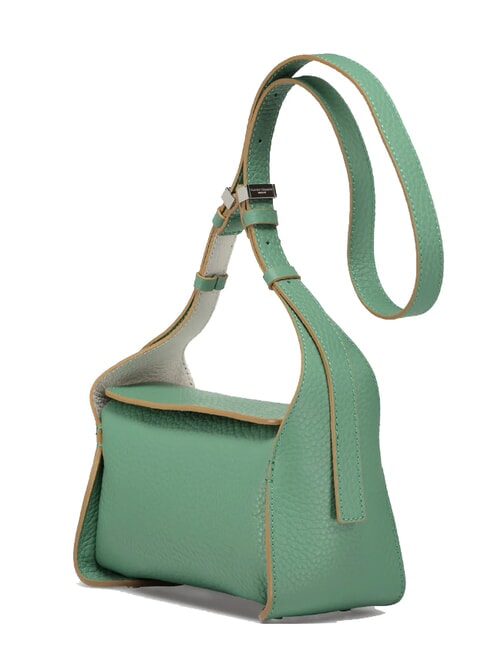 PENELOPE Bolso bandolera de piel arena de menta - Bolsos Mujer