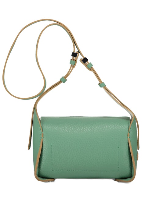 PENELOPE Bolso bandolera de piel arena de menta - Bolsos Mujer