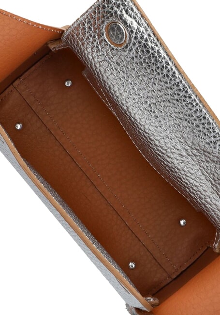 PENELOPE Bolso bandolera de piel caramelo plateado - Bolsos Mujer