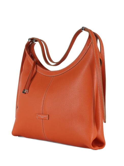 NORMA Bolso hobo de piel al hombro coral - Bolsos Mujer