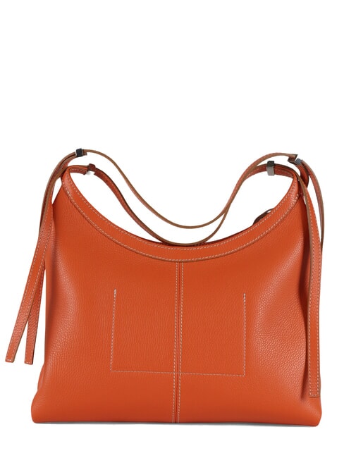 NORMA Bolso hobo de piel al hombro coral - Bolsos Mujer