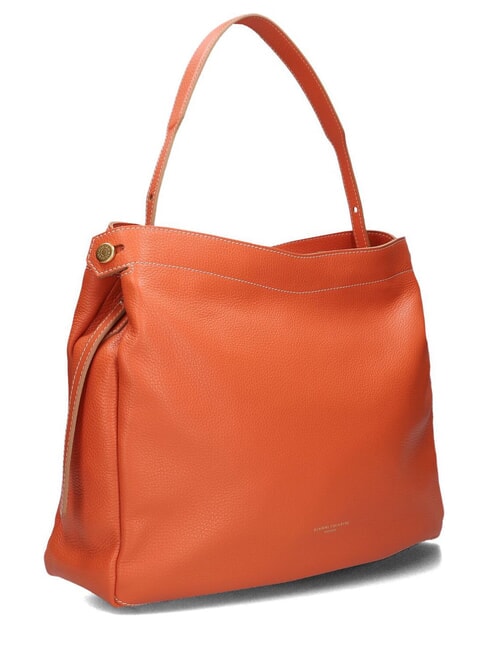 OTTAVIA  Bolso bandolera, en piel. coral - Bolsos Mujer