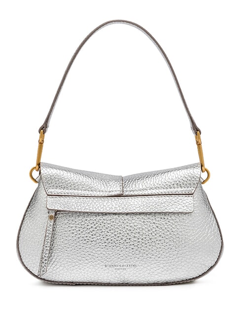 HELENA ROUND Bolso de piel con doble bandolera. plata - Bolsos Mujer